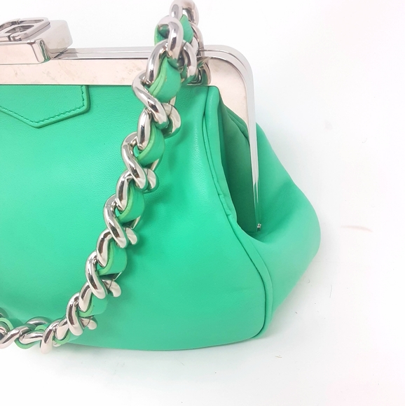 Rare Alexandra Clancy Leather Chain Link Purse - Picture 6 of 13